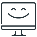 Icon_monitor,-emotion,-cheerful,-smile
